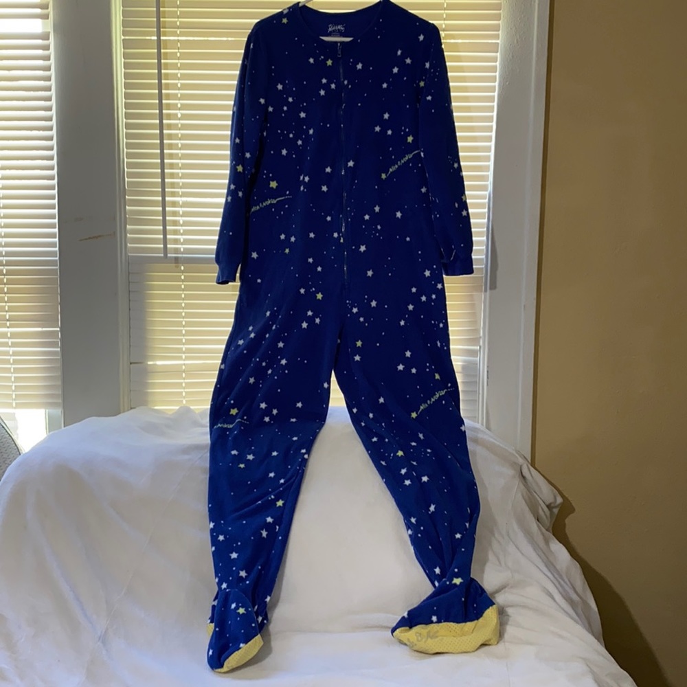 Nick and Nara Adult Onsie Pajamas. Size Large